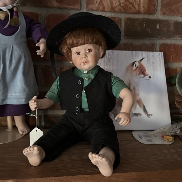 ❤️ 1990 Amish Blessings Porcelain Rebecca
Doll Julie Good Kruger Edwin M Knowles - Picture 10 of 16